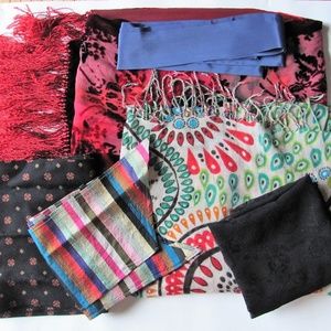 Vintage & modern womens scarf lot of 44 - See pics